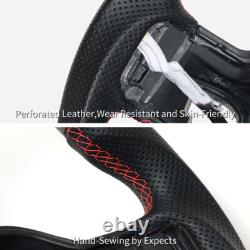 Real Carbon Fiber Sport Steering Wheel For Ford F150 XLT LT 2021-2026 Manual