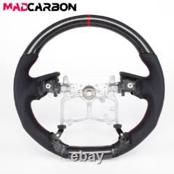 Real Carbon Fiber Sport Steering Wheel Red Stripe for 2010-2023 Toyota Tacoma