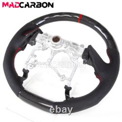 Real Carbon Fiber Sport Steering Wheel Red Stripe for 2010-2023 Toyota Tacoma