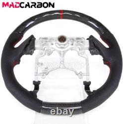 Real Carbon Fiber Sport Steering Wheel Red Stripe for 2010-2023 Toyota Tacoma