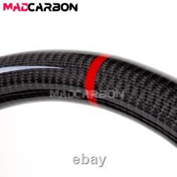 Real Carbon Fiber Sport Steering Wheel Red Stripe for 2010-2023 Toyota Tacoma