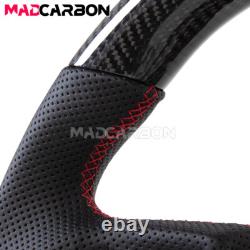 Real Carbon Fiber Sport Steering Wheel Red Stripe for 2010-2023 Toyota Tacoma