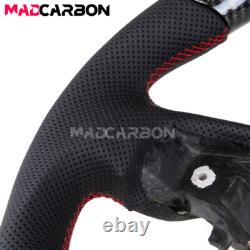 Real Carbon Fiber Sport Steering Wheel Red Stripe for 2010-2023 Toyota Tacoma