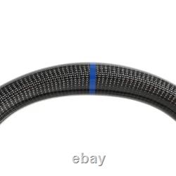 Real Carbon Fiber Sport Steering Wheel for Ford MUSTANG GT 2018-2023 Blue Line
