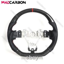 Real Carbon Fiber Steering Wheel Black Leather For Subaru WRX STI S209 2015-2021