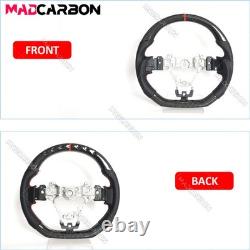 Real Carbon Fiber Steering Wheel Black Leather For Subaru WRX STI S209 2015-2021