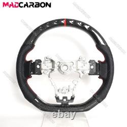 Real Carbon Fiber Steering Wheel Black Leather For Subaru WRX STI S209 2015-2021