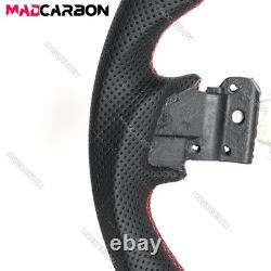 Real Carbon Fiber Steering Wheel Black Leather For Subaru WRX STI S209 2015-2021