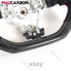 Real Carbon Fiber Steering Wheel Black Leather For Subaru WRX STI S209 2015-2021
