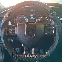 Real Carbon Fiber Steering Wheel Fit Dodge Charger Challenger Durango 11-14