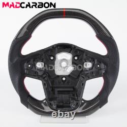 Real Carbon Fiber Steering Wheel Fits 2020-2025 Toyota Supra A90 MK5 Flat Top
