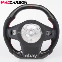 Real Carbon Fiber Steering Wheel Fits 2020-2025 Toyota Supra A90 MK5 Flat Top