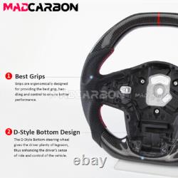 Real Carbon Fiber Steering Wheel Fits 2020-2025 Toyota Supra A90 MK5 Flat Top