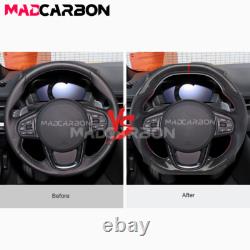 Real Carbon Fiber Steering Wheel Fits 2020-2025 Toyota Supra A90 MK5 Flat Top