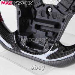 Real Carbon Fiber Steering Wheel Fits 2020-2025 Toyota Supra A90 MK5 Flat Top