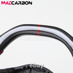 Real Carbon Fiber Steering Wheel Fits 2020-2025 Toyota Supra A90 MK5 Flat Top