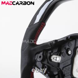 Real Carbon Fiber Steering Wheel Fits 2020-2025 Toyota Supra A90 MK5 Flat Top