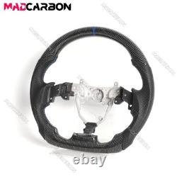Real Carbon Fiber Steering Wheel For 06-12 Lexus IS250 IS350 IS F Blue Line