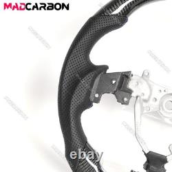 Real Carbon Fiber Steering Wheel For 06-12 Lexus IS250 IS350 IS F Blue Line