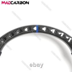 Real Carbon Fiber Steering Wheel For 06-12 Lexus IS250 IS350 IS F Blue Line