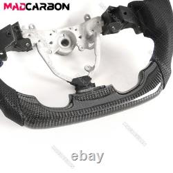 Real Carbon Fiber Steering Wheel For 06-12 Lexus IS250 IS350 IS F Blue Line