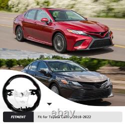 Real Carbon Fiber Steering Wheel For 2018 2022 Toyota Camry