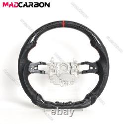 Real Carbon Fiber Steering Wheel For 22-25 Honda 11th Civic Black Leather