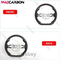 Real Carbon Fiber Steering Wheel For 22-25 Honda 11th Civic Black Leather
