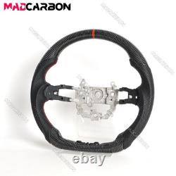 Real Carbon Fiber Steering Wheel For 22-25 Honda 11th Civic Black Leather