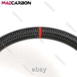 Real Carbon Fiber Steering Wheel For 22-25 Honda 11th Civic Black Leather