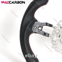 Real Carbon Fiber Steering Wheel For 22-25 Honda 11th Civic Black Leather