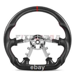 Real Carbon Fiber Steering Wheel For Chevy Corvette C5 1997-2004 Z06 Flat Bottom