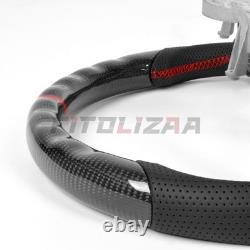 Real Carbon Fiber Steering Wheel For Chevy Corvette C5 1997-2004 Z06 Flat Bottom