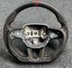 Real Carbon Fiber Steering Wheel For Dodge Challenger Srt 2014+ Black Patches