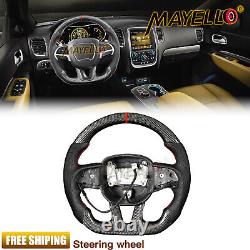 Real Carbon Fiber Steering Wheel For Dodge Challenger SRT 2015-2024 with Heating