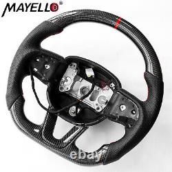 Real Carbon Fiber Steering Wheel For Dodge Challenger SRT 2015-2024 with Heating