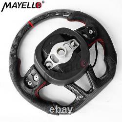 Real Carbon Fiber Steering Wheel For Dodge Challenger SRT 2015-2024 with Heating