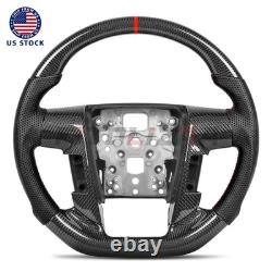 Real Carbon Fiber Steering Wheel For Ford F150 09-14 Raptor with Button Covers