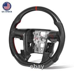 Real Carbon Fiber Steering Wheel For Ford F150 09-14 Raptor with Button Covers