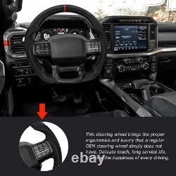 Real Carbon Fiber Steering Wheel For Ford F150 2021 2023
