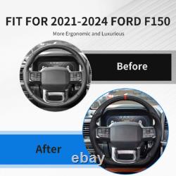 Real Carbon Fiber Steering Wheel For Ford F150 Raptor 2021-2025 Auto No Heated