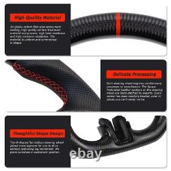 Real Carbon Fiber Steering Wheel For Ford Mustang EcoBoost GT 18-23 Red Stitch
