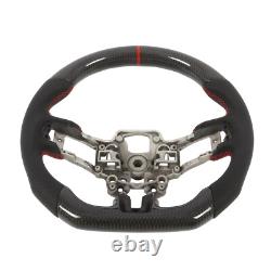 Real Carbon Fiber Steering Wheel For Ford Mustang EcoBoost GT 2018 2019-2023