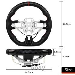 Real Carbon Fiber Steering Wheel For Ford Mustang EcoBoost GT 2018-2023 withHeated