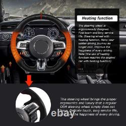 Real Carbon Fiber Steering Wheel For Ford Mustang EcoBoost GT 2018-2023 withHeated
