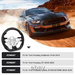 Real Carbon Fiber Steering Wheel For Ford Mustang EcoBoost GT 2018-2023 withHeated
