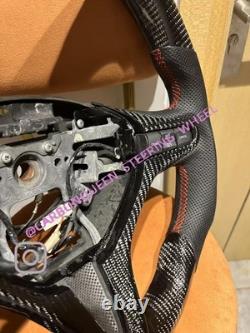 Real Carbon Fiber Steering Wheel For Honda 8th CIVIC / Flat Top Steering Wheel