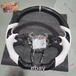 Real Carbon Fiber Steering Wheel For Honda Accord 10th 2018-2022 White