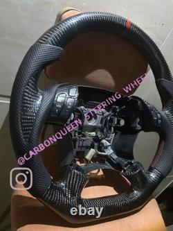 Real Carbon Fiber Steering Wheel For Honda Accord 7th 03-08 Ys/ Red Stripe