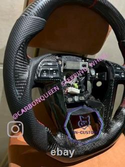 Real Carbon Fiber Steering Wheel For Honda Accord 8th 08-12ys/ Red Stripe